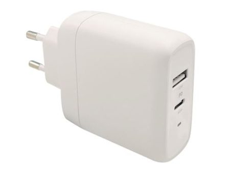 Carregador USB-C Accsup 45W USB-C USB-A + Cabo USB-C 1m - Branco Online Sale