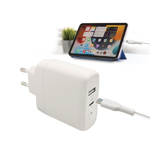 Carregador USB-C Accsup 45W USB-C USB-A + Cabo USB-C 1m - Branco Online Sale