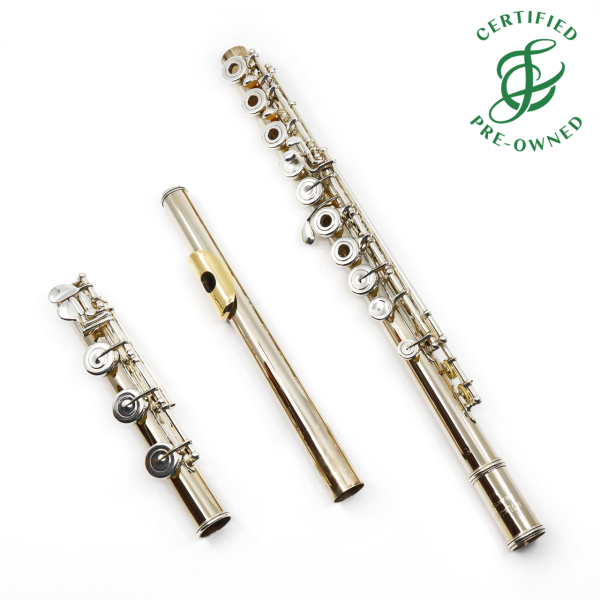 Lamberson #395 - 14K white gold flute, inline G, C# trill key, B footjoint For Cheap