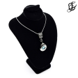 Open Hole Key with Aquamarine Swarovski Crystal by Flute Finery Online now