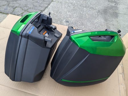 Green Improved 38L saddlebags Paniers for Kawasaki Versys 650 1000LT Ninja H2 Online