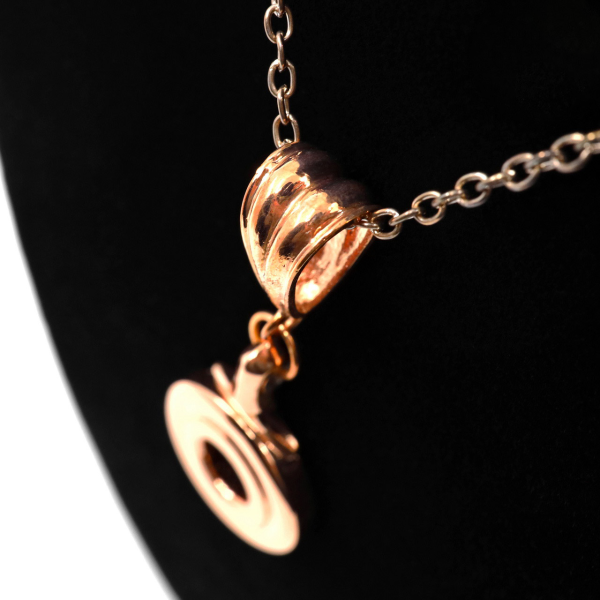 Gold Plated Open Hole key Necklace with Decorative Bail Hot on Sale