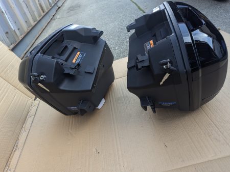 Black Improved 38L saddlebags Paniers for Kawasaki Versys 650 1000LT Ninja H2 Hot on Sale