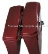 Mutazu 4  Fire Red Extended Saddlebags for Harley Touring Models Road King Glide For Discount