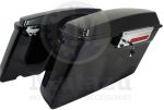 Vivid Black Complete Stock Saddlebags + Conversion Brackets for Yamaha XV 1700 Discount