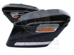 Universal HL Hard Saddlebags - Vivid Black For Sale