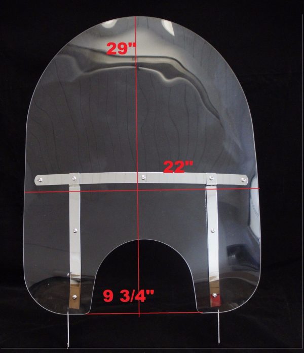 Mutazu 29  x 22  Detachable Windshield windscreen Harley Road King 1994-UP Fashion