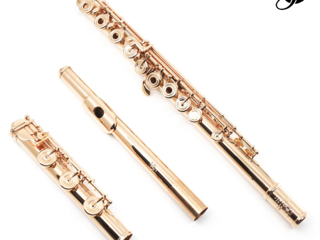 Brannen Brothers  Brögger Flute  in 14K Gold with Gold Keys - New For Sale