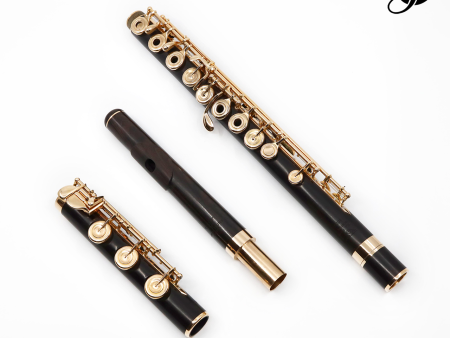 Verne Q. Powell Handmade Custom Flute in Grenadilla Wood with Gold Mechanism - New Online now