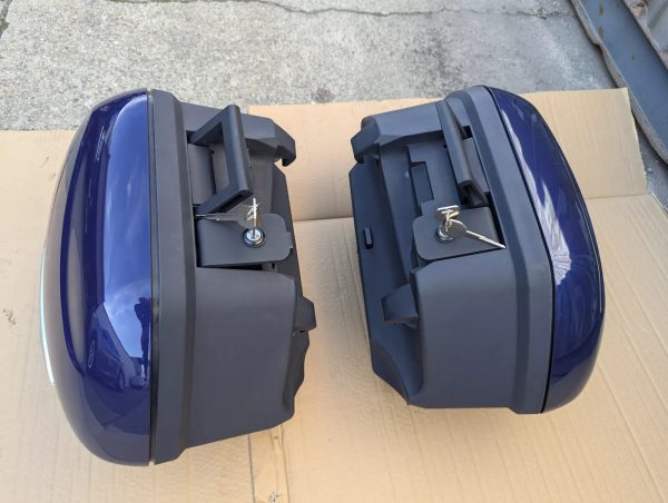 For Yamaha FJR1300 FJR 1300 Saddlebags Left+Right Side Cases Trunk Pannier Blue Sale