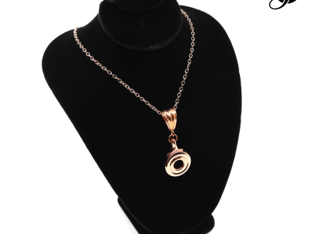 Gold Plated Open Hole key Necklace with Decorative Bail Hot on Sale