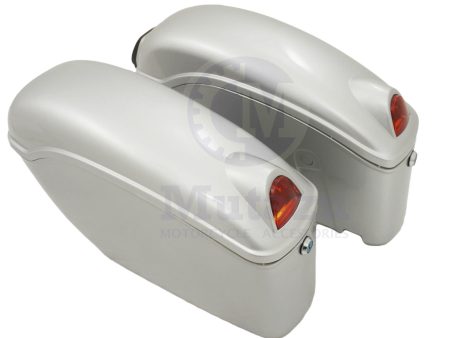 Universal FY Hard Saddlebags - Silver on Sale