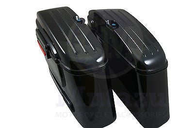 Universal HL Hard Saddlebags - Black Out Discount