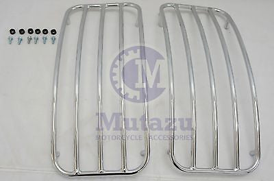 Universal MU Hard Saddlebags - Chrome Metal Top Rack Rails Cheap