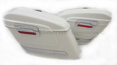 Universal HL Hard Saddlebags - White Fashion