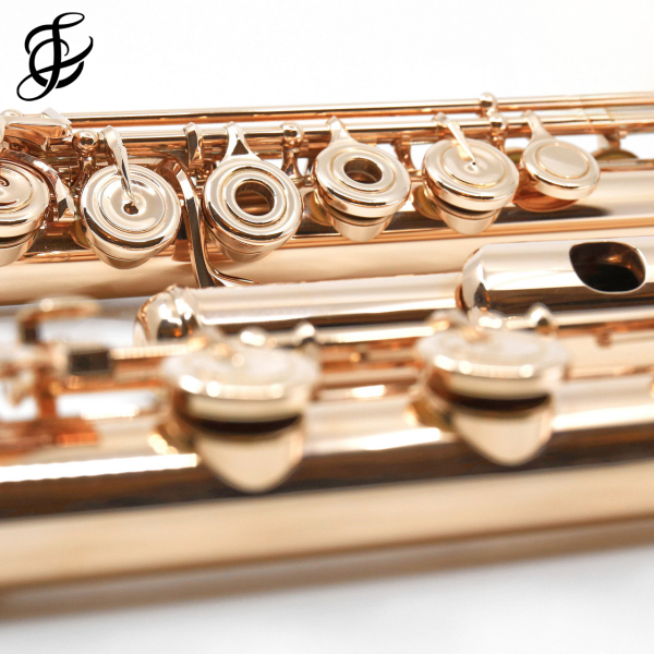 Brannen Brothers  Brögger Flute  in 14K Gold with Gold Keys - New For Sale