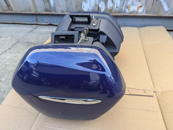 For Yamaha FJR1300 FJR 1300 Saddlebags Left+Right Side Cases Trunk Pannier Blue Sale