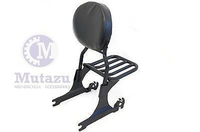 Mutazu Black Detachable Sissy Bar Backrest & Luggage Rack for Harley Softail FLH For Cheap