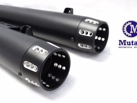 MUTAZU Black 4  Thunder VM-02-BB Slip On Mufflers Exhaust Victory Cross Country Road Online Hot Sale