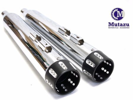 MUTAZU 4  Roaring Series MF-02-CB Slip-On Mufflers Exhaust 1995-2016 Harley Touring on Sale