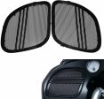 Mutazu Black Tri-Line Speaker Grills Cover Trim For Road Glide FLTRX 15-19 Online