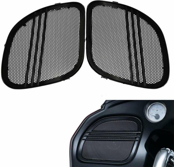 Mutazu Black Tri-Line Speaker Grills Cover Trim For Road Glide FLTRX 15-19 Online