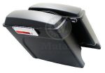 Complete Matte Black 4  Extended Hard Saddlebags For Harley Touring Models Online now