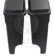 Complete Matte Black 4  Extended Hard Saddlebags For Harley Touring Models Online now