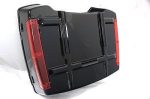 Vivid Black Chopped fits Harley Davidson HD Tour Pak Trunk Pack w  Red reflector For Cheap