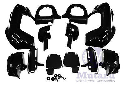 Mutazu Vivid Black Vented Lower Fairing for Harley Road King Glide Street CVO For Sale